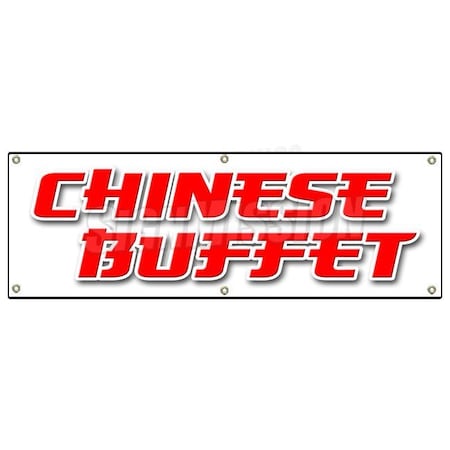 Signmission CHINESE BUFFET BANNER SIGN food take carry out oriental asian restaurant B-72 Chinese Buffet